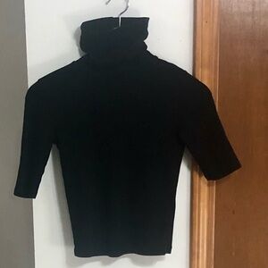 Zara Classic Black Ribbed Top